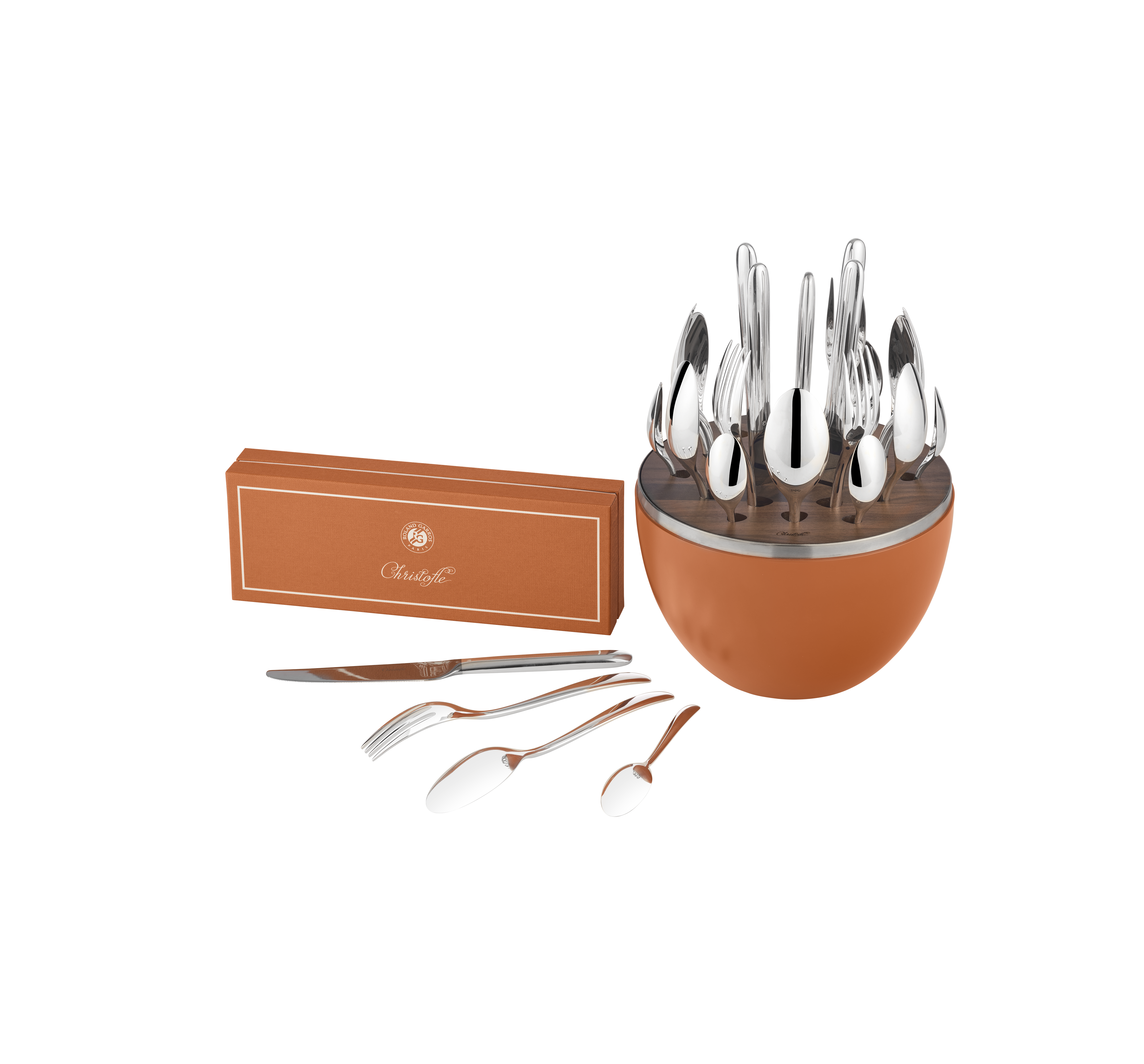MOOD ROLAND GARROS - 24-Piece Silver-Plated Flatware Set